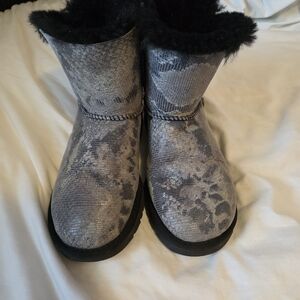 UGG Black Furry Interior Boots